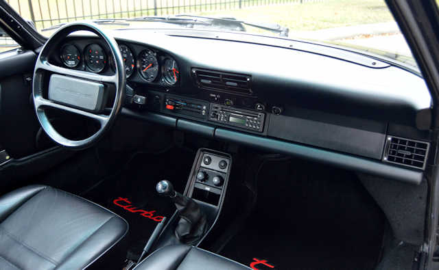 1989 Porsche 911 Turbo Black / Black